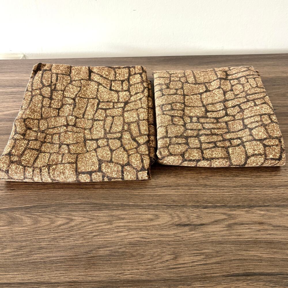 Crocodile Print Brown Pillowcases - 32 x 26 Inches - Pack of 2